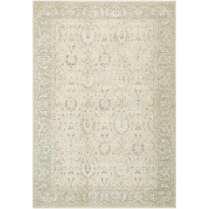 Landwehr Machine Woven Area Rug, Rectangle 2' x 2'11", Beige/Green