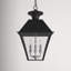 Luminaire suspendu d'extérieur noir 4 lumières H 24,5 po Anselm