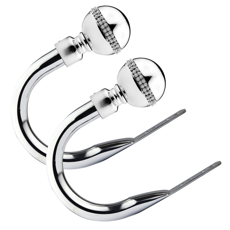 Bling Diamond 20cm Curtain Holdback, Chrome
