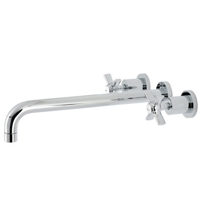 Kingston Brass Millennium Two-Handle 3-Hole Wall Mount Roman Tub Faucet