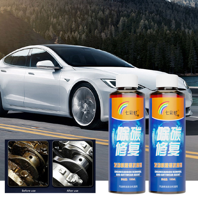 Engine decarbonizer Engine Decarbonizer  High-efficiency Engine Wear Protection Agent  Engine Decarbonizer  Automobile And Motorcycle Engine Protection Oil Additive 200ml 2PC