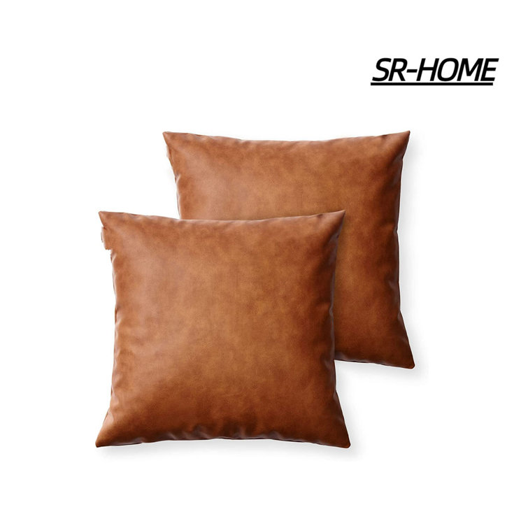 Leather Pillow Cover, 18x18 Pillow Covers, Leather Lumbar Pillow, Tan  Leather Pillow, Designer Pillows, Couch Pillow Leather, Luxury Pillows 