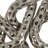 25X4" Pierced Metal 4-Chain Link Object-9789701
