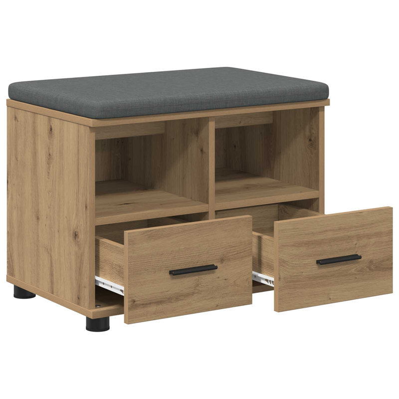 Storage Bench, Artisan Oak, 46cm H x 60cm W x 38cm D