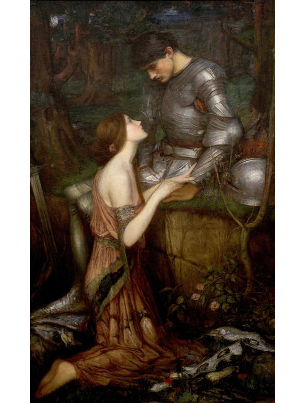"Lamia" par John William Waterhouse - Art sur toile tendue avec châssis, H 24 po x l 17 po