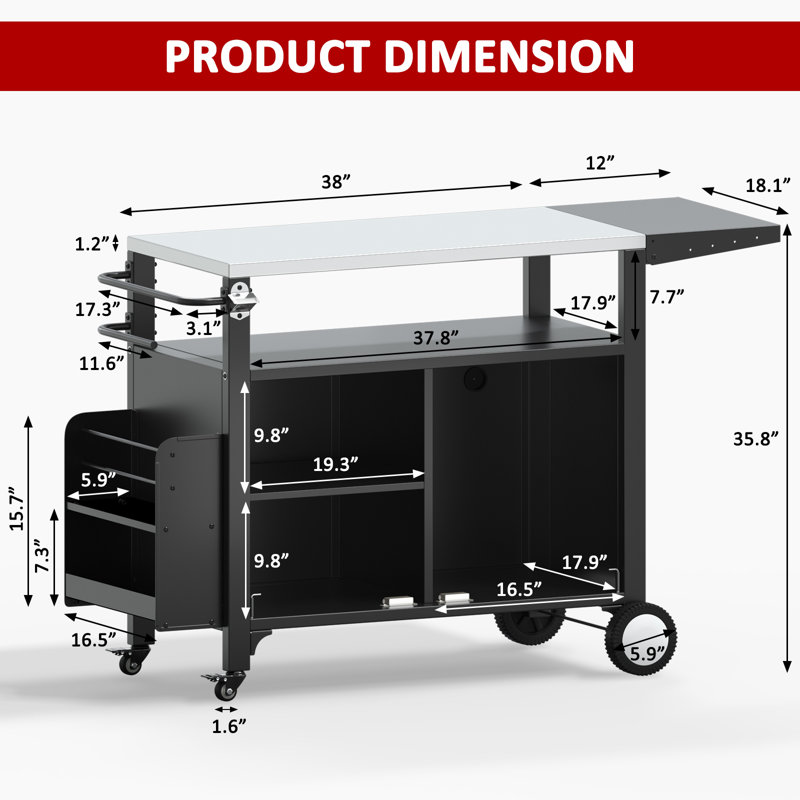 Chariot-bar d'extérieur polyvalent