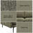 Fabric Sofa with 2 Pillows (Compressed Cushion)