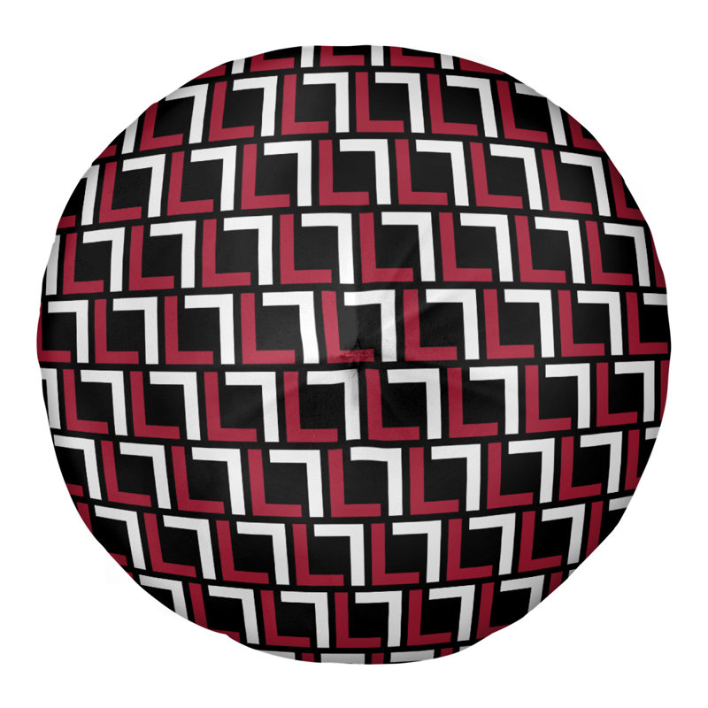 Housse de coussin Atlanta, 30'' x 30'', Rouge / blanc / noir