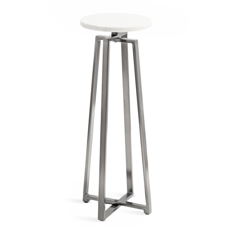 Table de salon Etta Avenue Fabianna, Blanc, Argent argent