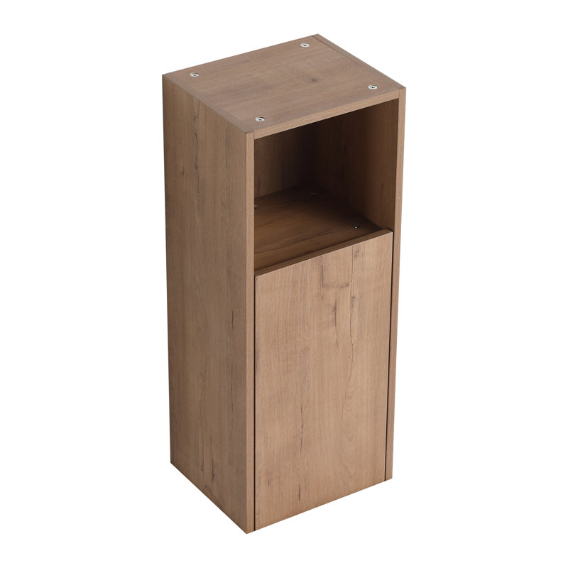 12" Bathroom Side Cabinet,Soft Close Doors,Float Mounting Design