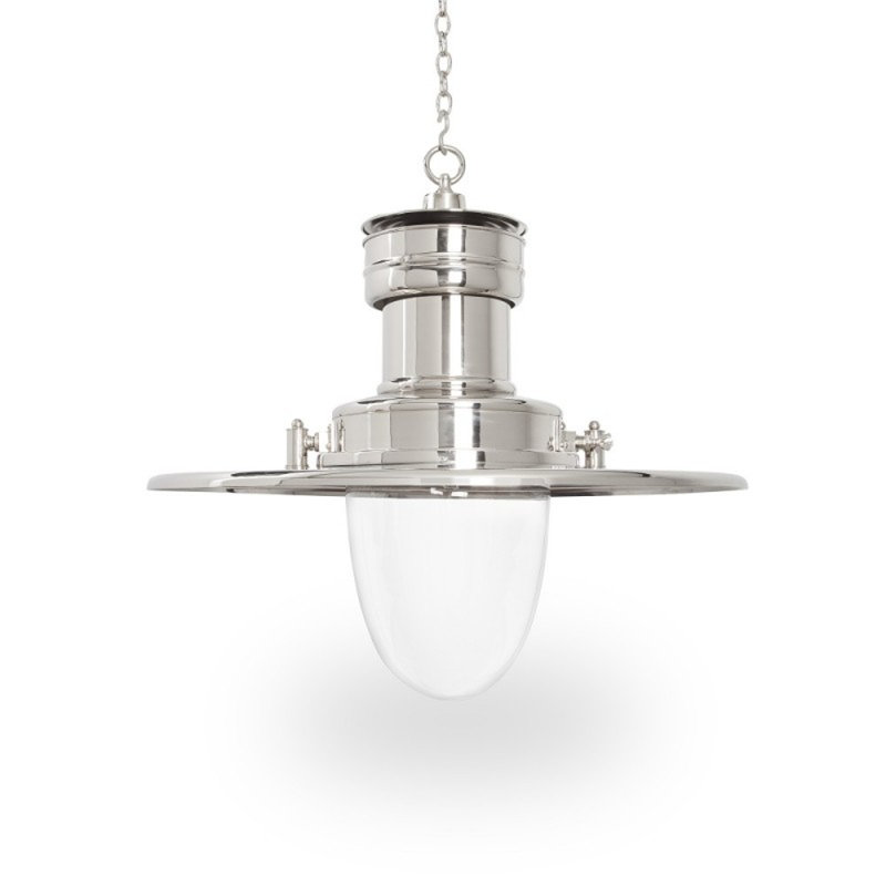 Lustre suspendu en laiton, Transparent, H 35 po x l 31 po x P 31 po, Bronze frotté à l'huile
