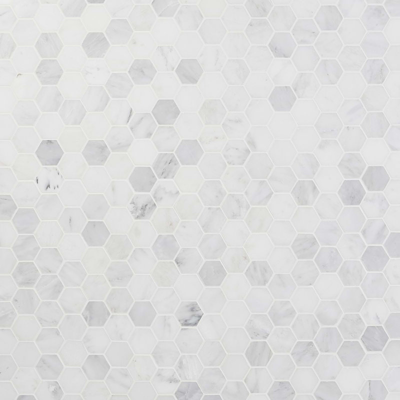 Asian Statuary Hexagon Marble Mosaics
