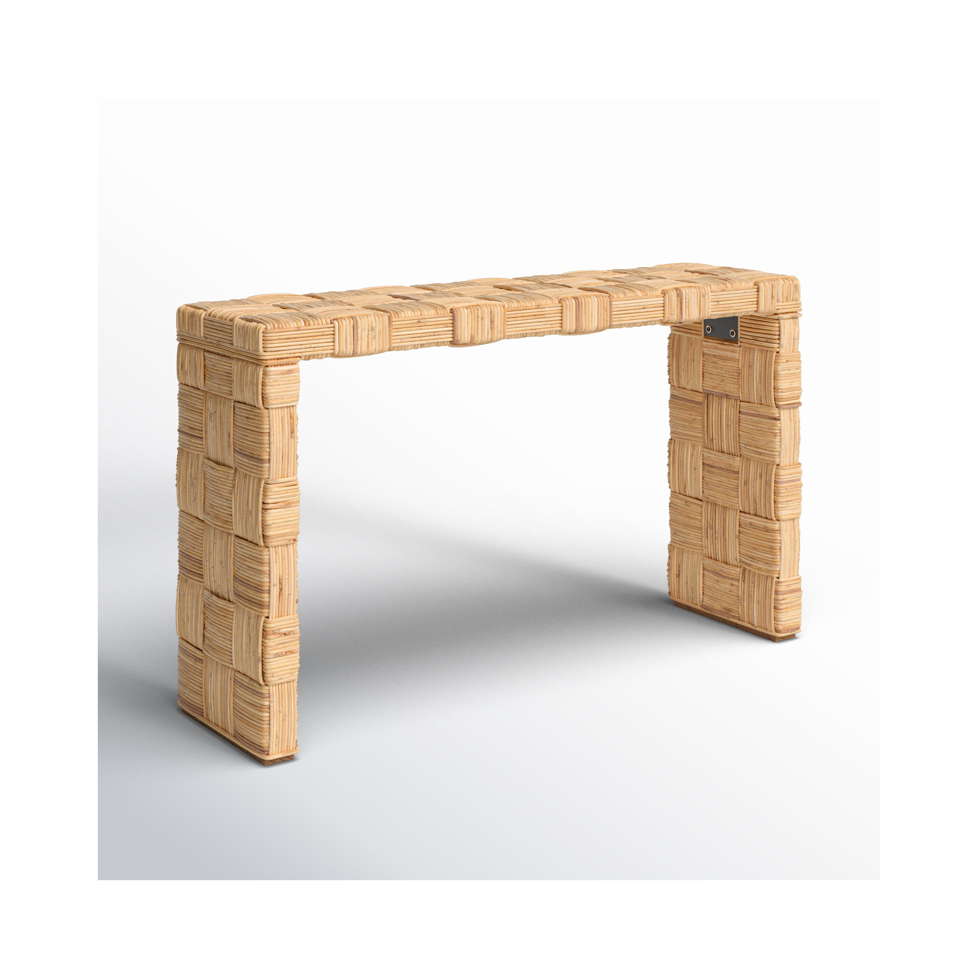 Redrow 51.18'' Console Table, Honey Natural