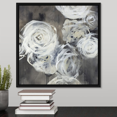 « neuf roses », peinture sur toile