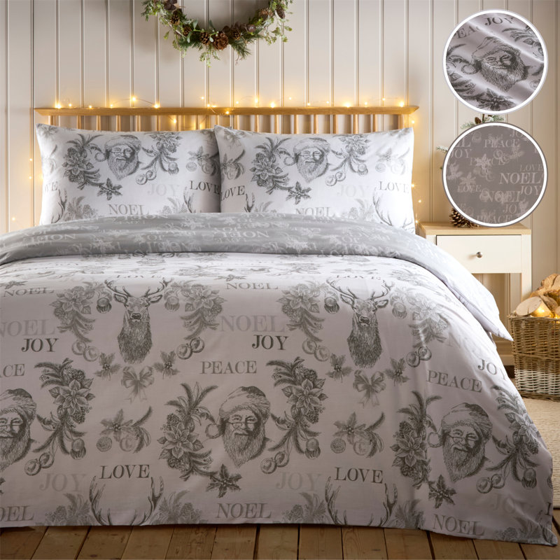 Altee Duvet Cover Set with Pillowcases Included, Twin Comforter + 1 Standard Shams, Grey