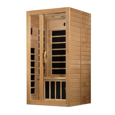 Dynamic Saunas 1 - Person Bluetooth Compatible FAR Infrared Sauna in Hemlock