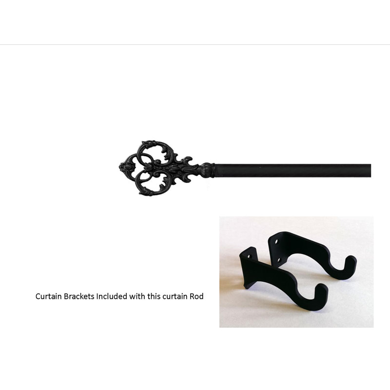 Gleeson Adjustable Single Curtain Rod, 61" - 112"