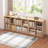 8-Grid Cube Storage Bookcase, Simple Compartment Open Bookshelf, Oak Colour