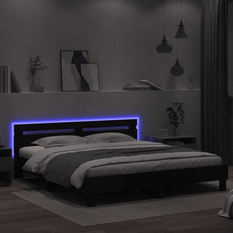 Bruschi Bed, 200 x 200cm, Black