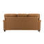 Canapé à accoudoirs carrés en cuir véritable 77,2 po Ansela-82749509