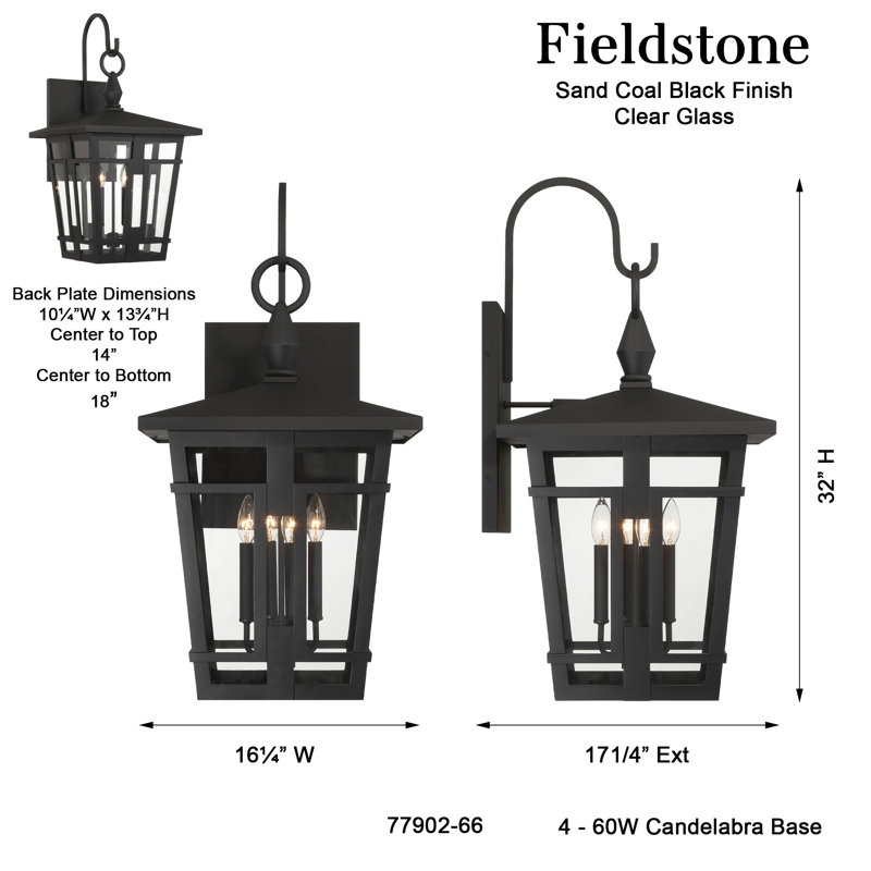 4 LIGHT OUTDOOR WALL SCONCE