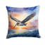 Coussin Pelican Fyling at Sunrise-112679577