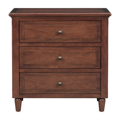 Contemporary Bedside Cabinet with Three Robust Drawers for Enhanced Organization and Daily Convenience