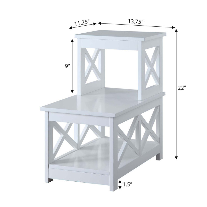 Darek End Table, White