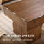 Farmhouse Solid Wood Coffee Table with Thick Top, Rectangular Rustic Centre Table for Living Room