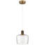 Luminaire suspendu DEL Southglenn Chardonnay - Acier brossé - Verre bullé - DEL dédiée-2028825305