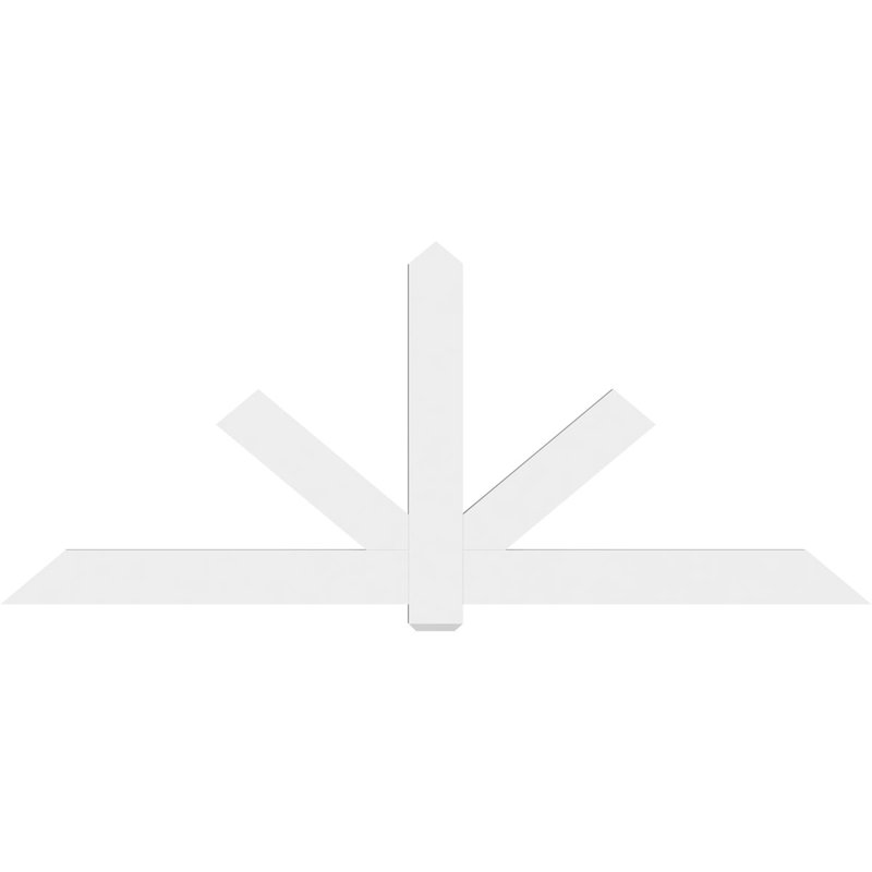 Support de pignon en PVC de qualité architecturale Kennewick, H 40 po x l 96 po (pas : 10/12), P 2 po x F 6 po