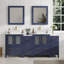 Ensemble de meuble-lavabo autoportant à double cuve 72 "avec plateau en marbre d'ingénierie et miroirs assortis Ravenna-67116246