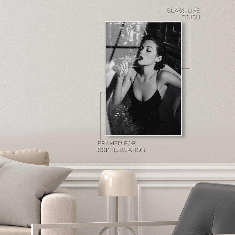 Darkened Glow Print by Oliver Gal, 31"H x 21"W, White Floater Frame