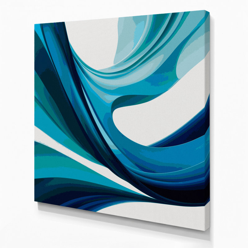 "Gradient Abstract 41", art mural sur toile verte