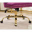 Chaise de bureau Furniture, fauteuil de bureau moderne capitonné en velours capitonné avec base en métal doré, chaise de bureau réglable-1923565203-1923565207