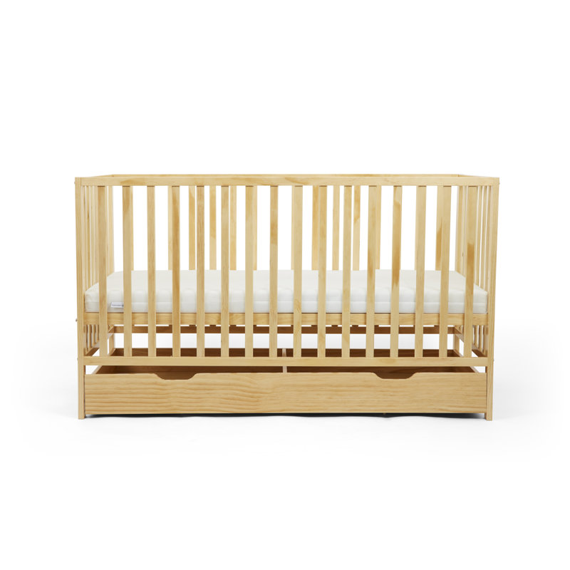 Hartley Classic Cot & Under Drawer - White, Brown