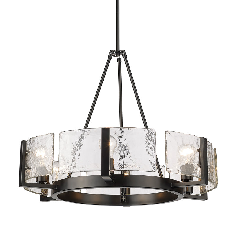 Caidance 6 - Light Steel Dimmable Round Chandelier