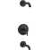 Purist Rite-Temp Bath And Shower Trim Set With Push-Button Diverter And Lever Handle, Less Showerhead