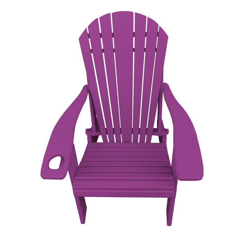 Dermando Foldable Outdoor Adirondack Chair, Bright Purple
