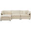 Canapé modulaire surdimensionné en chenille beige créant une atmosphère chaleureuse et invitante - Base et rembourrage en éponge confortable