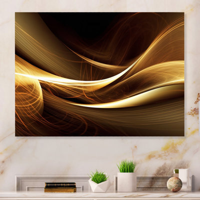 «Gold Elegant Modern Sofa I», impression sur métal