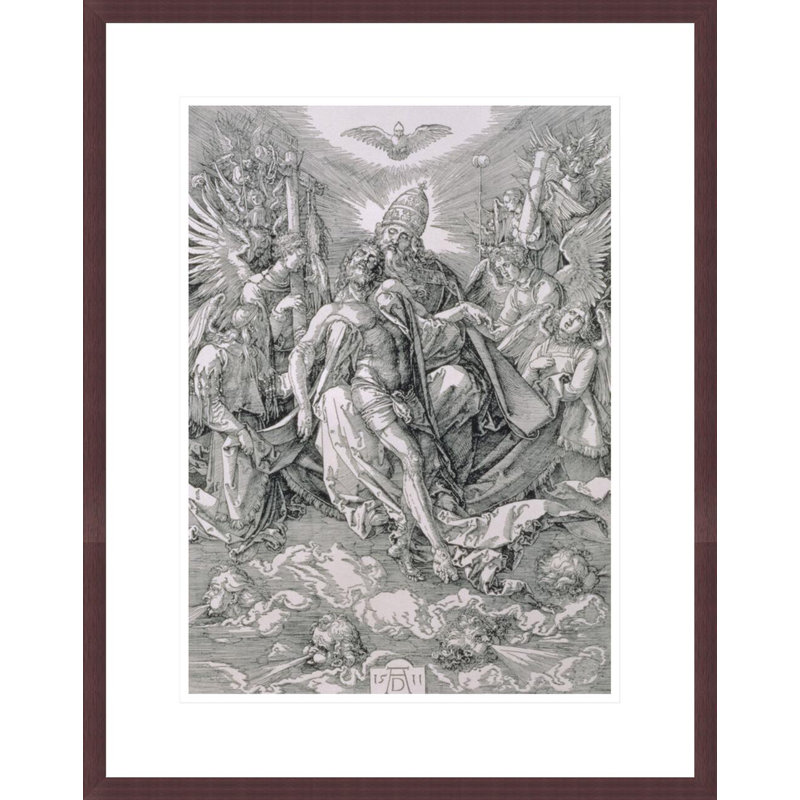 Le pub de la Sainte-Trinité (gravure sur bois) par Albrecht Dürer, impression giclée sur cadre, H 21,75 po x l 17,23 po