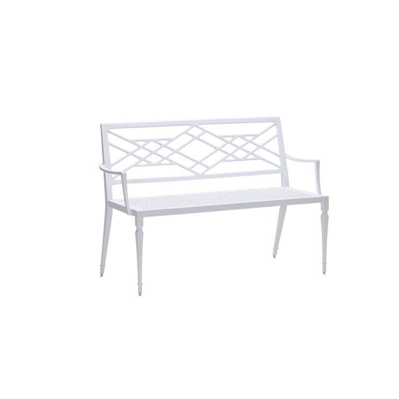 Bench with Arms, Matte White