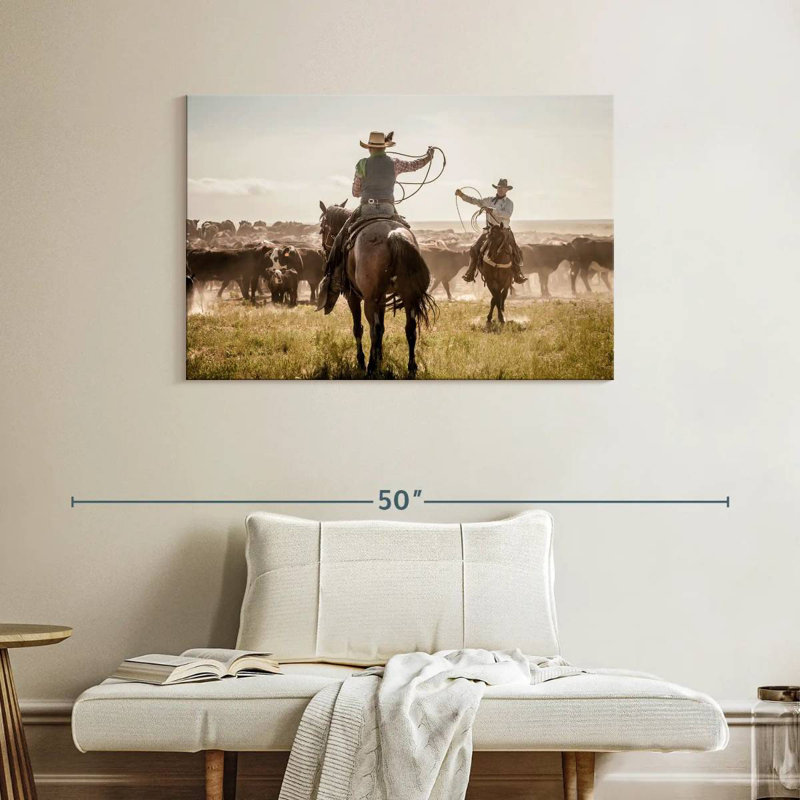 Brampt Cattle Drive Day, 26" H x 39" W