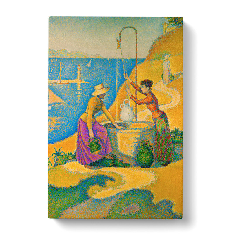 Women at the Well by Paul Signac - Wrapped Canvas, 60cm H x 40cm W x 3cm D