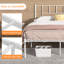 Cadre de lit simple, cadre de lit en métal avec tête de lit, lit plateforme en fer sans matelas ni sommier-94300054-88618249