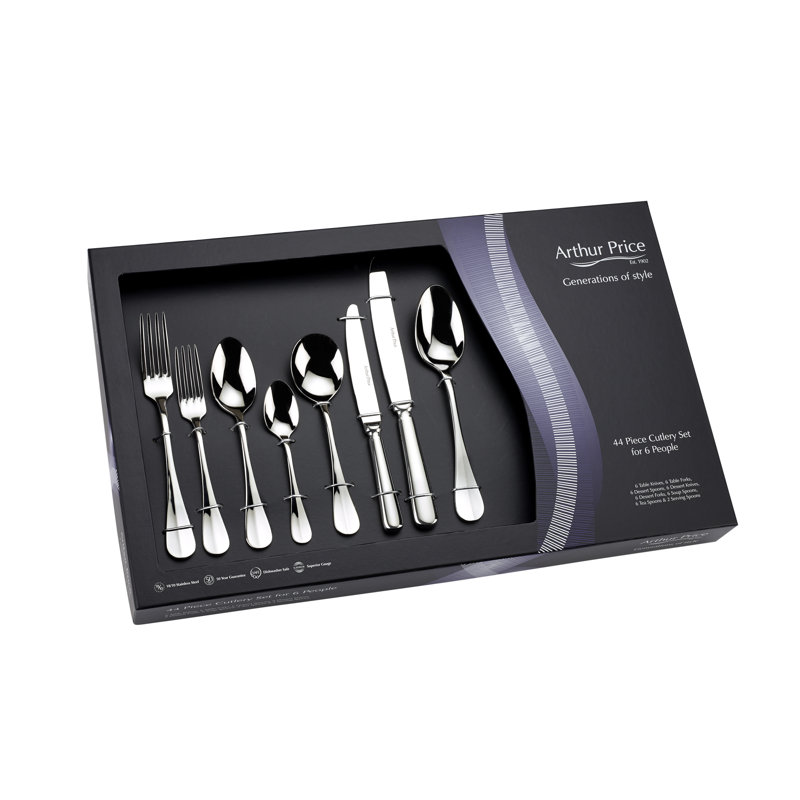 Arthur Price, Baguette - 44 Piece Cutlery Set, Service for 6