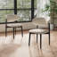 Ensemble de table et chaises de salle à manger ovales modernes en pierre frittée blanche de 78 pouces, avec 8 chaises de salle à manger sans assemblage requis et pieds en bois massif.-773946704-773946711-773946707