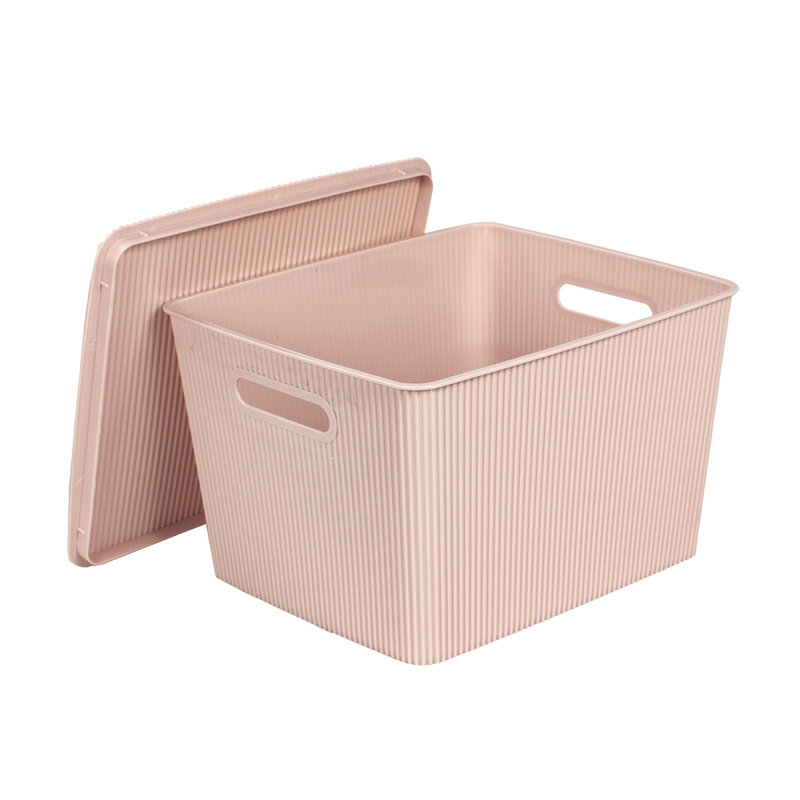 GLAD Storage Bin with Lid, Pack of 4, 18.8 qt, Pink