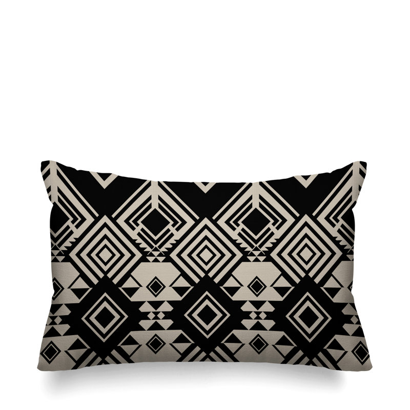 Tozi Outdoor Rectangular Pillow Cover & Insert, Black